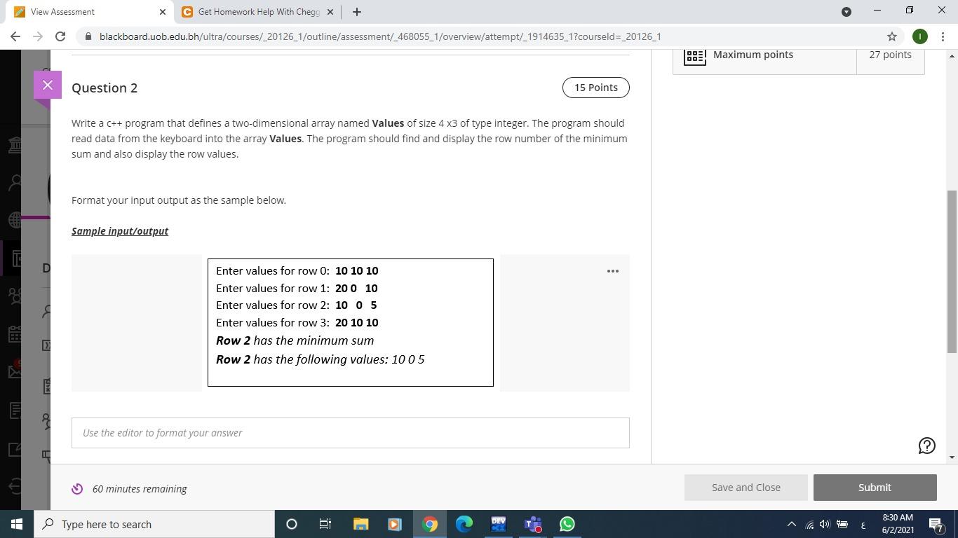 Solved View Assessment х C Get Homework Help With Chegg X + | Chegg.com