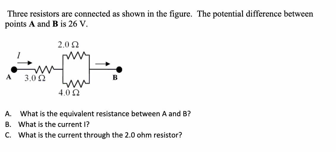 Solved Three resistors are connected as shown in the figure. | Chegg.com