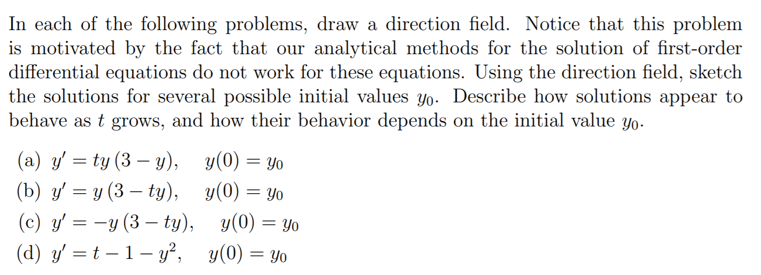 Solved In each of the following problems, draw a direction | Chegg.com