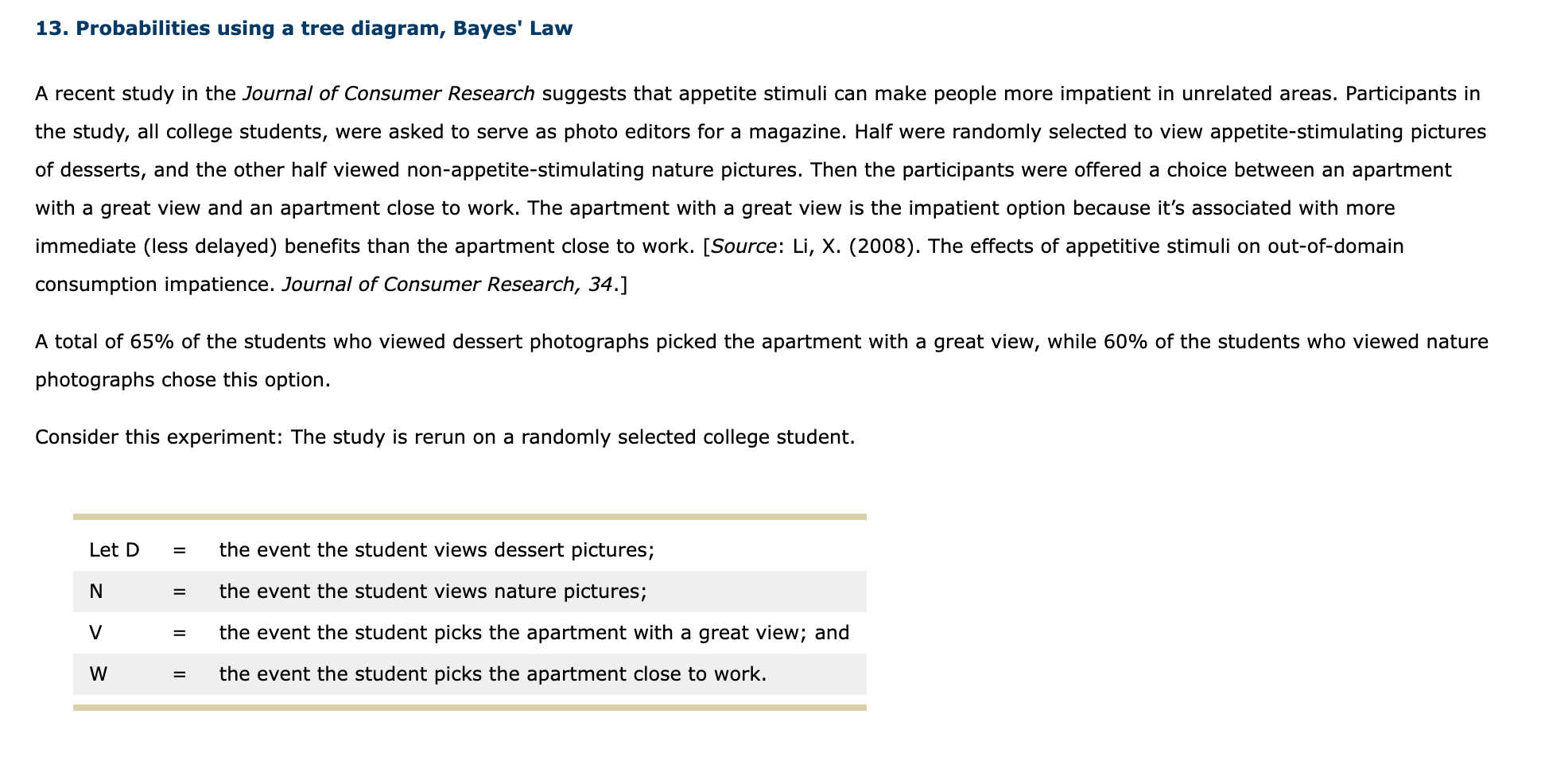 Solved 13. Probabilities using a tree diagram, Bayes' Law A | Chegg.com