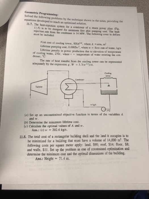 Solved Geometric Programming: Solved the following problems | Chegg.com