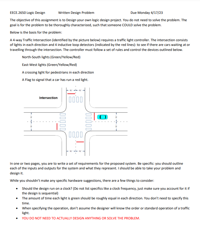 EECE.2650 Logic Design _ Written Design Problem Due | Chegg.com
