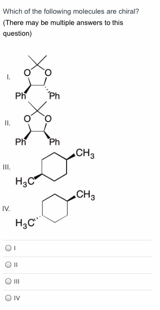 Solved Which of the following molecules are chiral? (There | Chegg.com