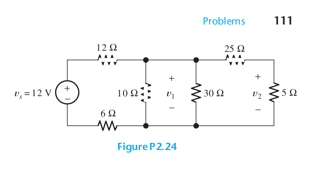 Solved Problems 111 25 Ω 12 Ω ΑΑΑ vvv Α Α υ, =12 V(+ 10 Ω:: | Chegg.com