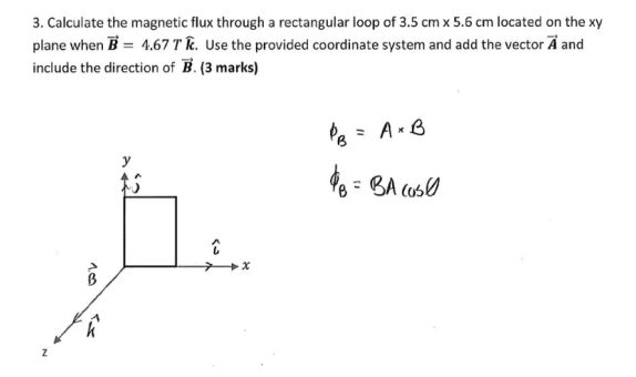 Calculate The Magnetic Flux Through A Rectangle Loop | Chegg.com