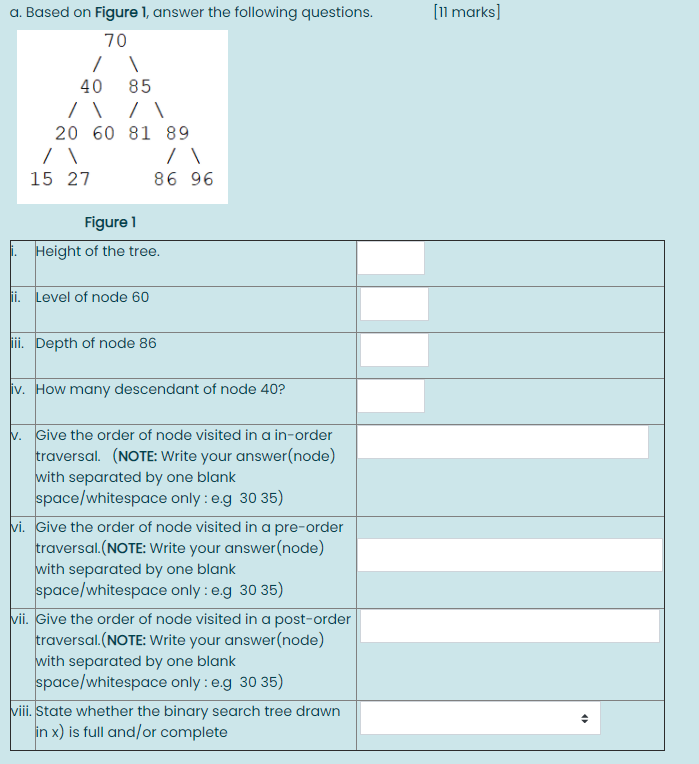Solved (11 marks] a. Based on Figure 1, answer the following | Chegg.com