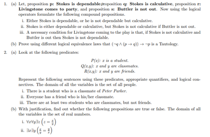 Solved 1. (a) Let, proposition pi Stokes is depenclable | Chegg.com