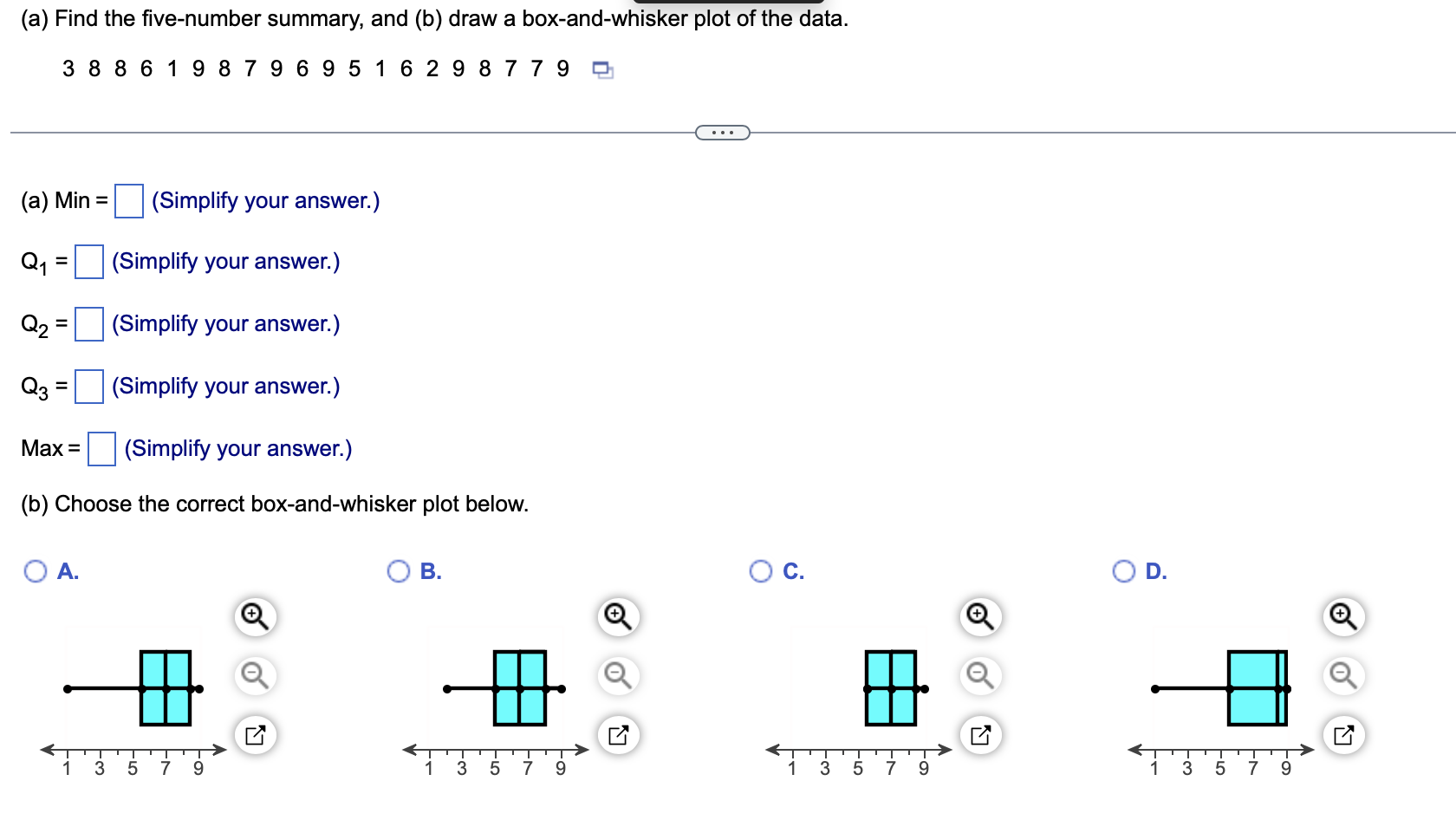 Solved (a) Find the five-number summary, and (b) draw a | Chegg.com