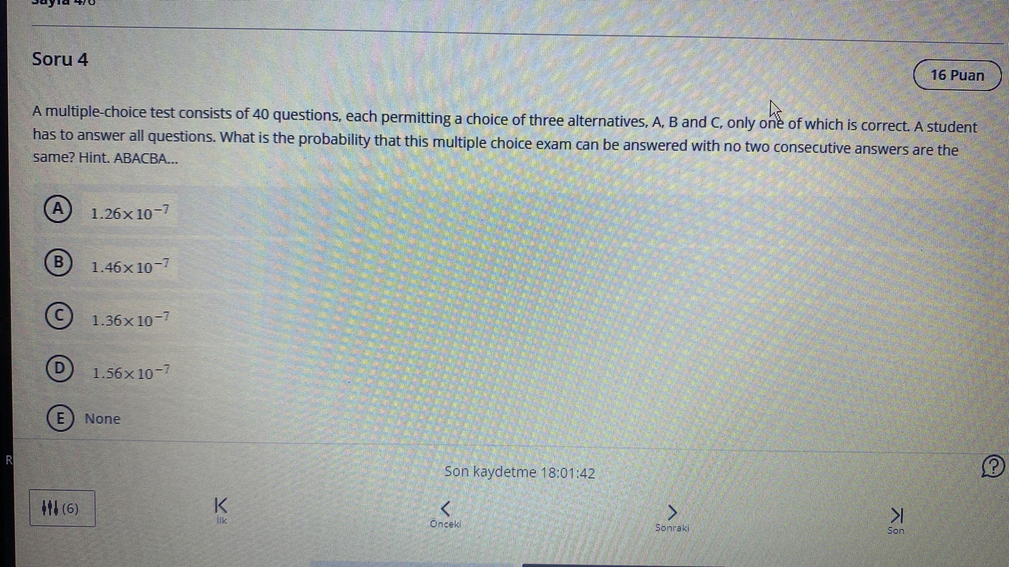 Solved A Multiple-choice Test Consists Of 40 Questions, Each | Chegg.com