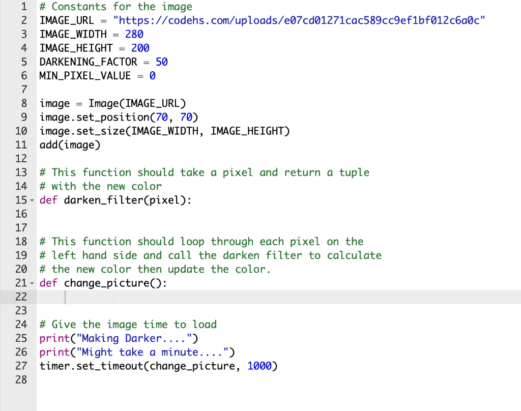 Solved In this exercise we'll get some practice modifying | Chegg.com
