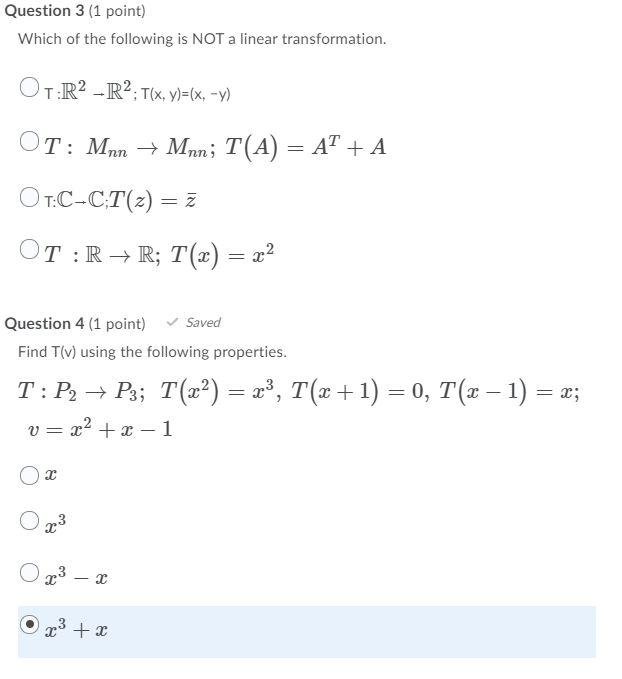 Solved Question 3 (1 point) Which of the following is NOT a | Chegg.com