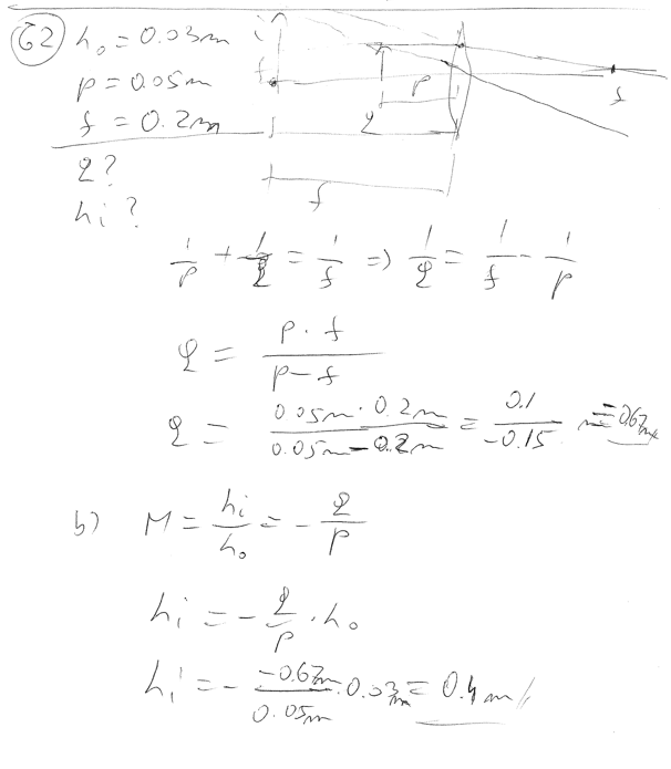 Solved An Object Of Height Cm Is Placed At Cm In Chegg Com