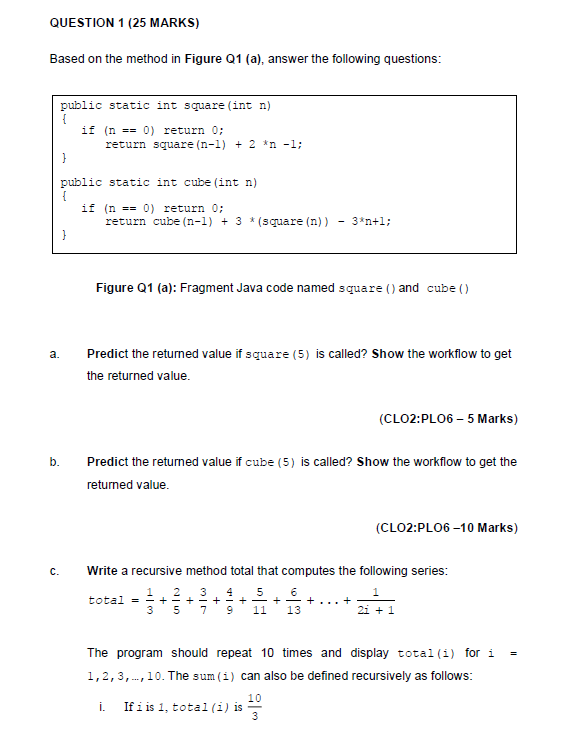 Solved QUESTION 1 (25 MARKS) Based on the method in Figure | Chegg.com