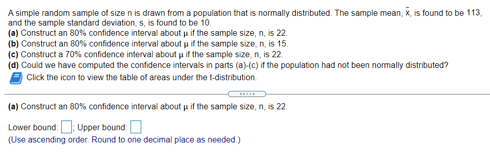 Solved A simple random sample of size n is drawn from a | Chegg.com
