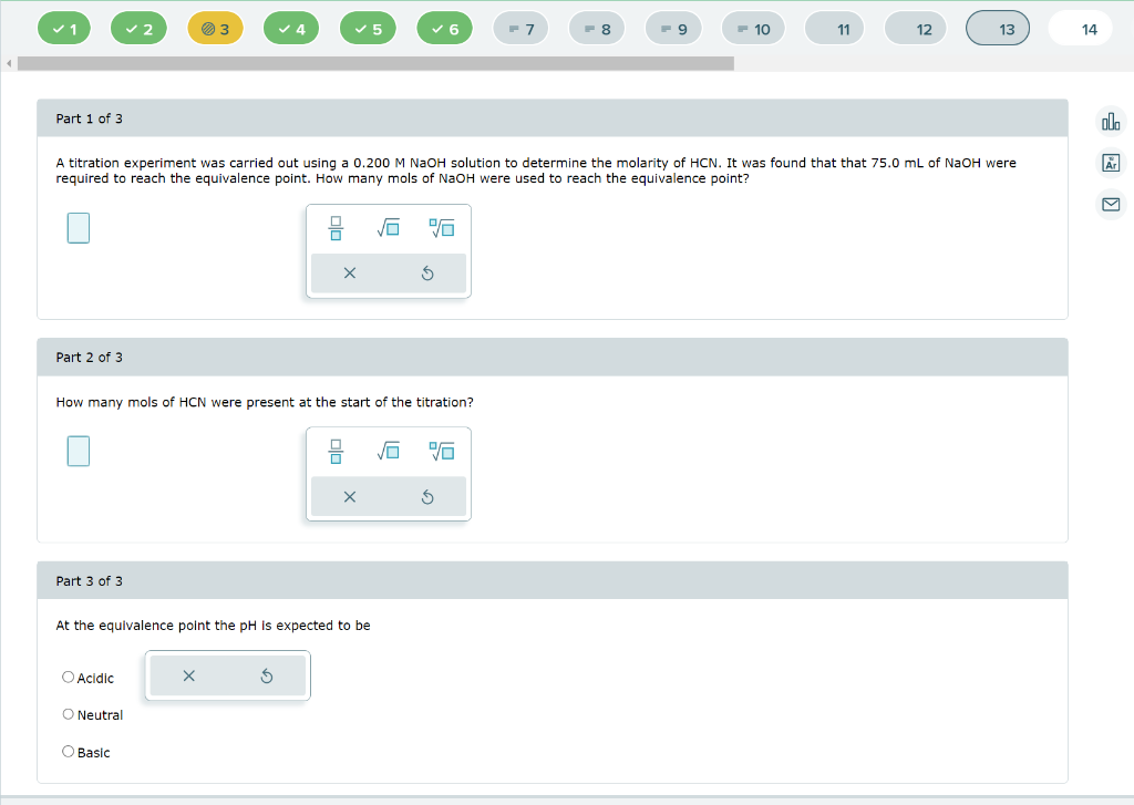 Solved A titration experiment was carried out using a | Chegg.com