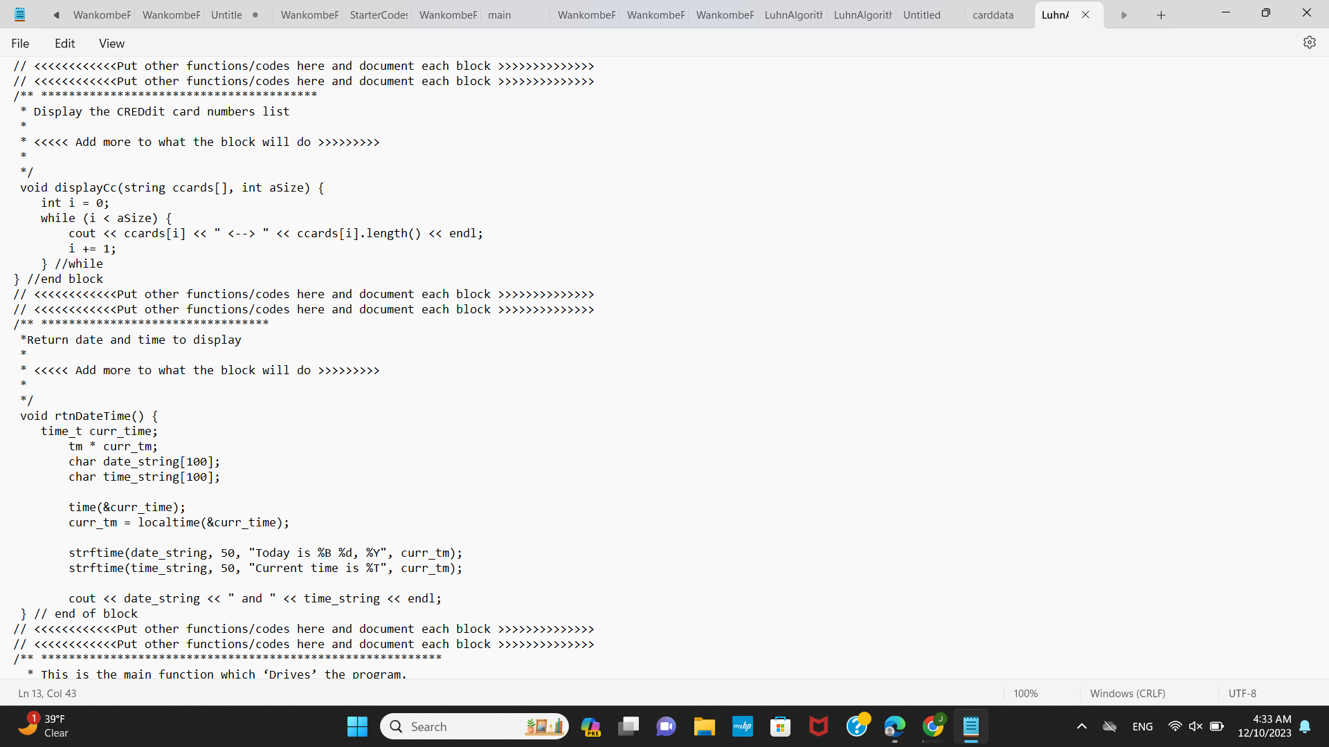 Write a computer program using the C++ coding | Chegg.com