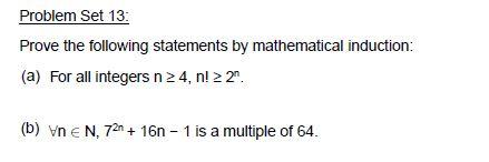 Solved Problem Set 13 Prove The Following Statements By Chegg Com