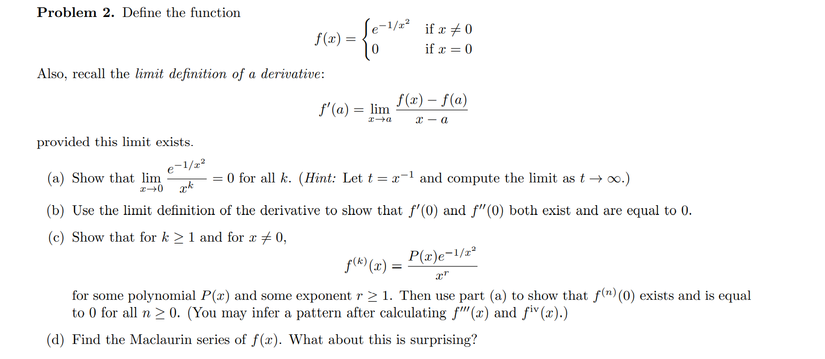 Solved Se 1 2 Problem 2 Define The Function If X 0 F Chegg Com