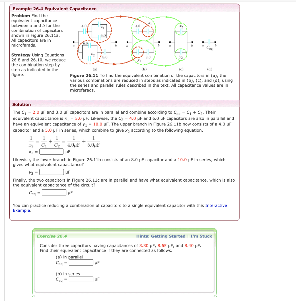 Solved Example 26.4 Equivalent Capacitance Problem Find The | Chegg.com