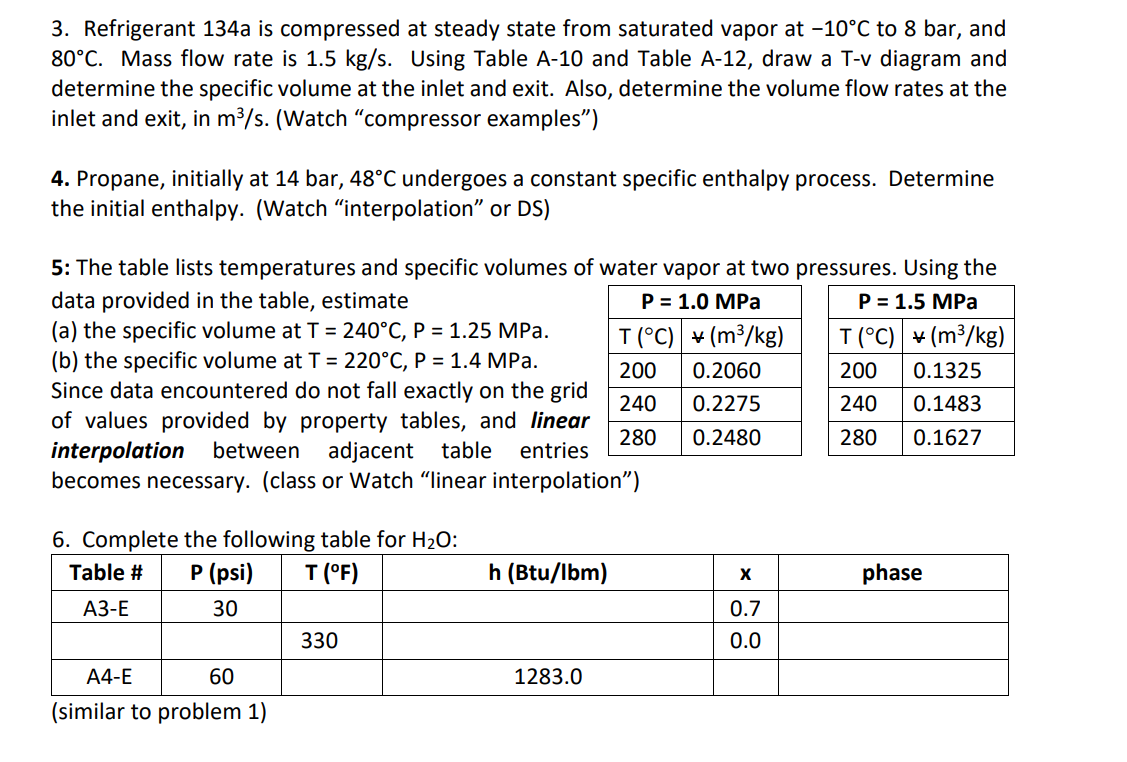 Solved 3. Refrigerant 134a is compressed at steady state | Chegg.com