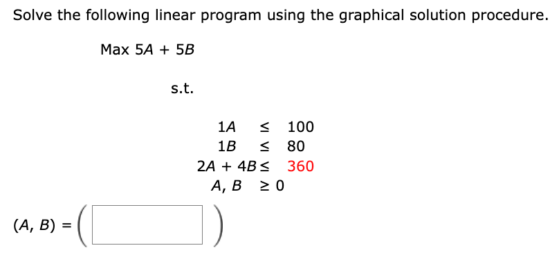 Solved Solve the following linear program using the | Chegg.com