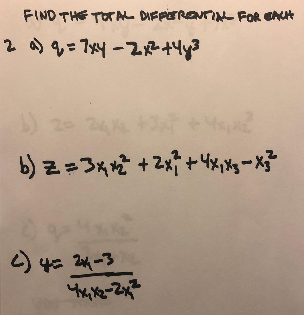 Solved Find the Differential of part B only. I keep getting | Chegg.com
