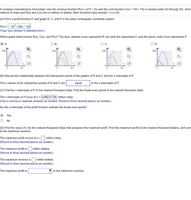 Solved A Company Manufactures Microchips Use The Revenue Chegg Com