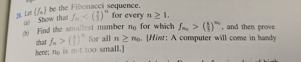 Solved Let (Jn) be the Fibonacci sequence ) Find the | Chegg.com