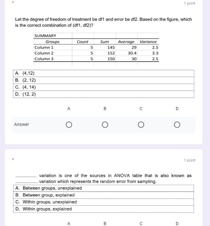 what is the null hypothesis tested by analysis of variance