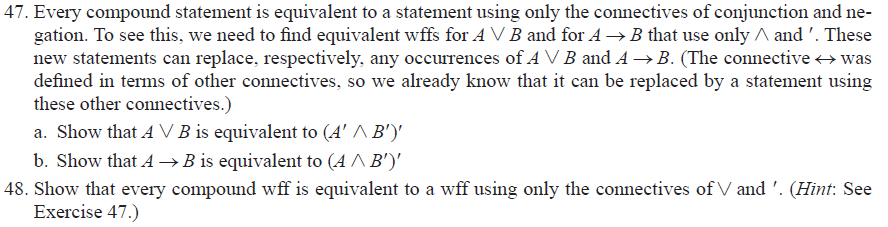 Solved 47. Every compound statement is equivalent to a | Chegg.com