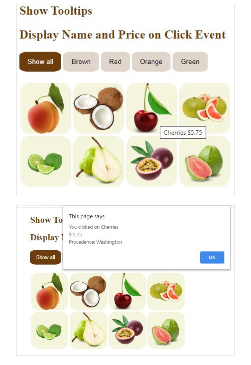 Solved Directions: •Make an array of JavaScript Objects with | Chegg.com