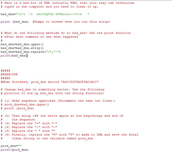 Solved Python coding, first screenshot deals with strings | Chegg.com
