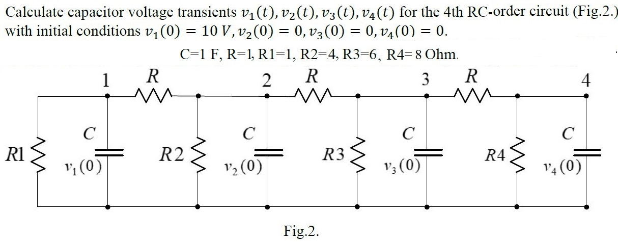 Solved Calculate Capacitor Voltage Transients Vi T V2 T Chegg Com