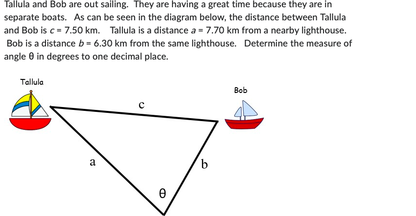 Solved Tallula and Bob are out sailing. They are having a | Chegg.com