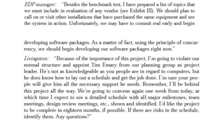 Case Study #1: Project Scheduling *I've called this | Chegg.com