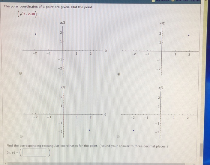 Solved The polar coordinates of a point are given. Plot the | Chegg.com