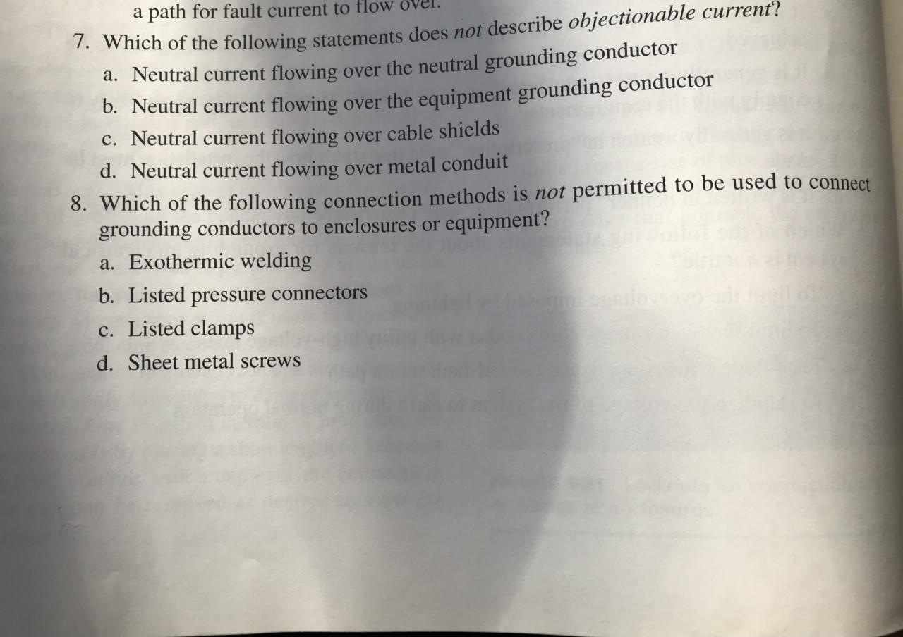 Solved 7. Which of the following statements does not