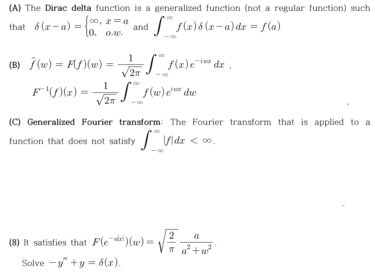 Solved that δ(x−a)={∞,0,x=ao.w. and ∫−∞∞f(x)δ(x−a)dx=f(a) | Chegg.com