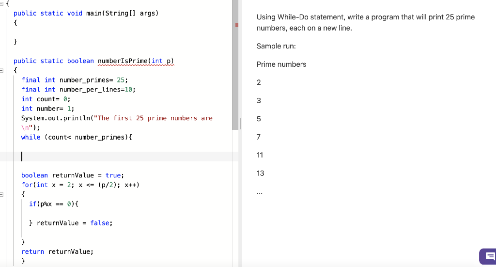 Solved *JAVA* Using While-Do statement, write a program that | Chegg.com