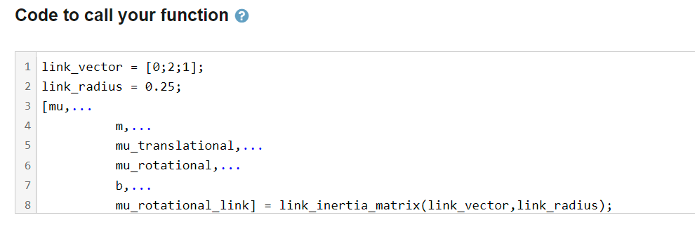 Solved Do in Matlab: Calculate the inertia matrix for a | Chegg.com