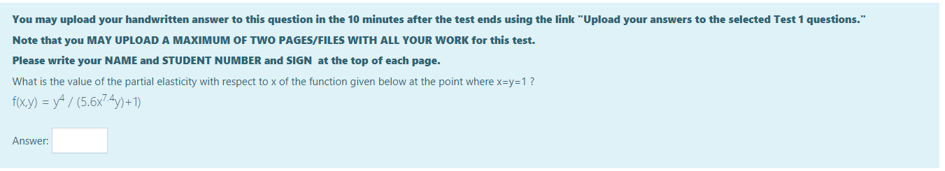 Solved You may upload your handwritten answer to this | Chegg.com