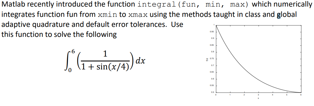 Solved Matlab recently introduced the function integral | Chegg.com