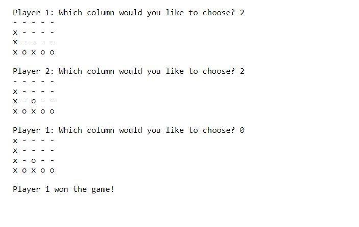 (CONNECT-FOUR GAME | Chegg.com