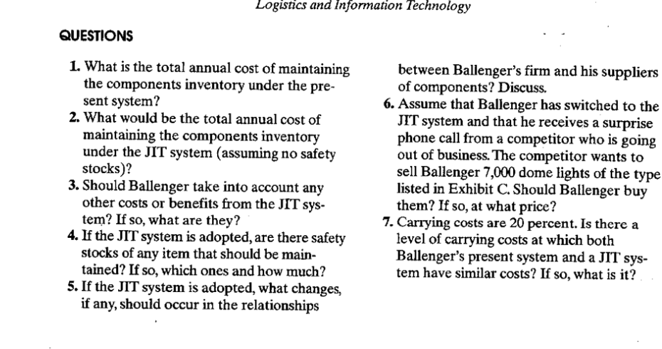 Solved Contemporary Logistics 11th Edition, Chapter 2, Page | Chegg.com