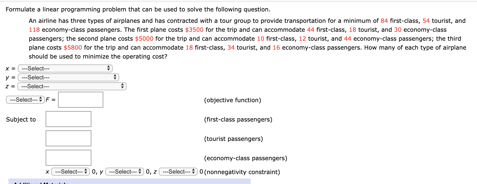 Solved Formulate a linear programming problem that can be | Chegg.com