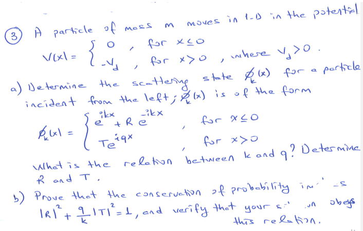 Solved M 3 A Particle Of Mass Moves In 1 D In The Potenti Chegg Com