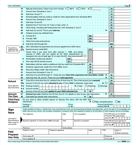 INCOME TAX RETURN PROBLEM Below is the taxpayer | Chegg.com