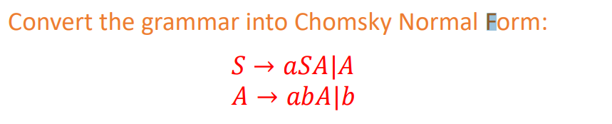 Solved Convert The Grammar Into Chomsky Normal Form: S → | Chegg.com