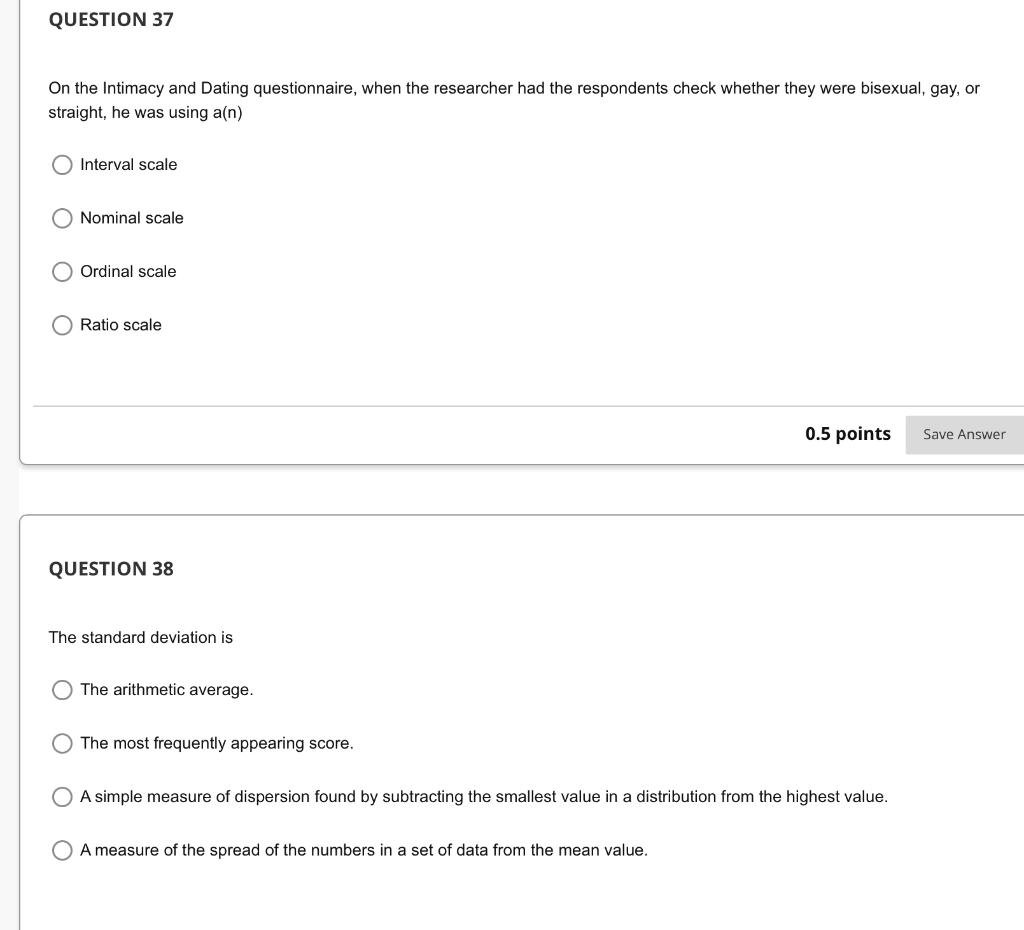 Solved QUESTION 31 A ratio scale is A scale that assigns | Chegg.com