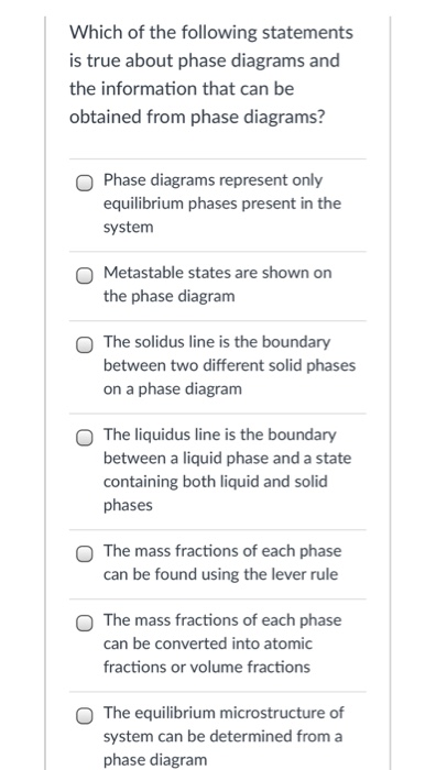 Solved Which of the following statements is true about phase | Chegg.com